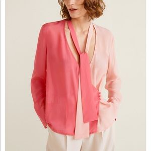 Mango blouse in pink